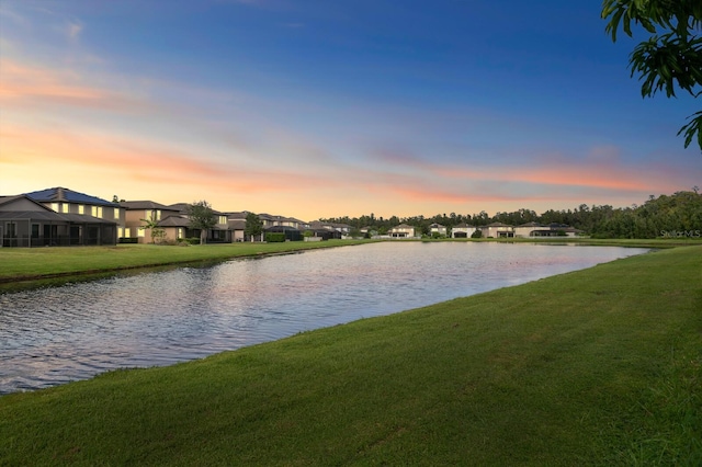 property view of water featuring a residential view