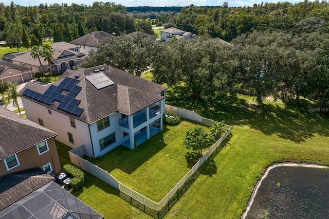 aerial view with a residential view