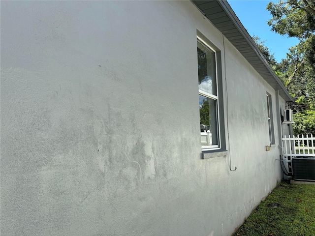 view of property exterior featuring central AC unit