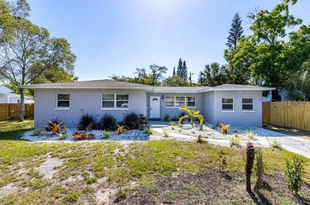 single story home with a patio