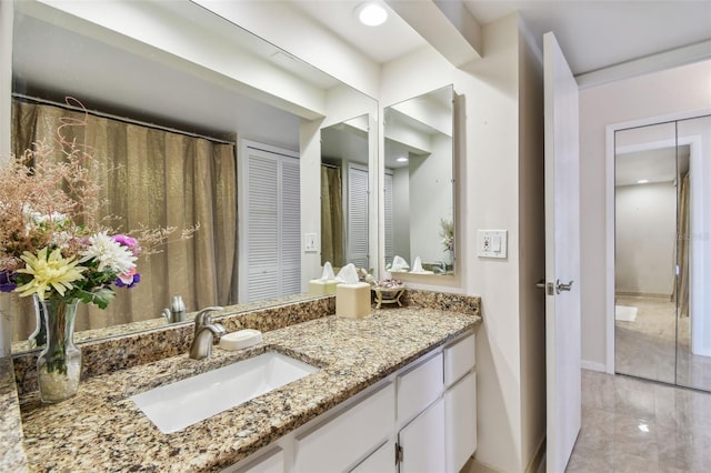 bathroom with vanity