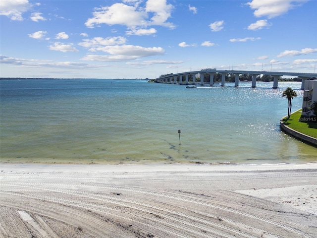 property view of water with a view of the beach