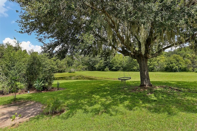 view of yard featuring a water view