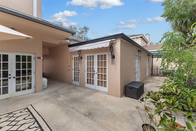 view of patio / terrace with french doors