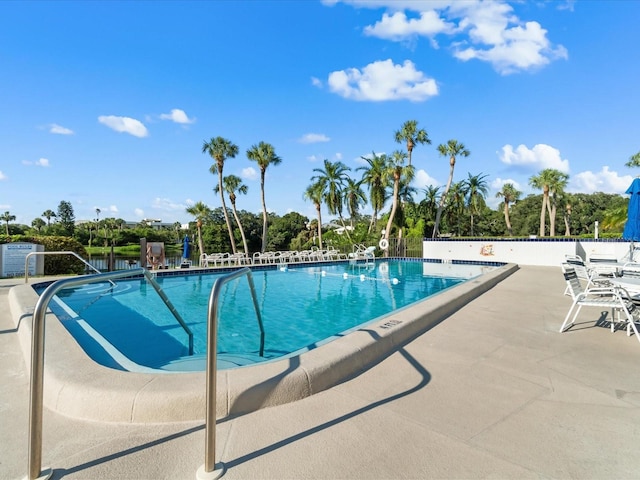 pool featuring a patio