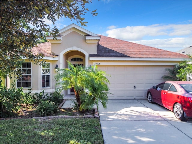 view of front of house featuring a garage