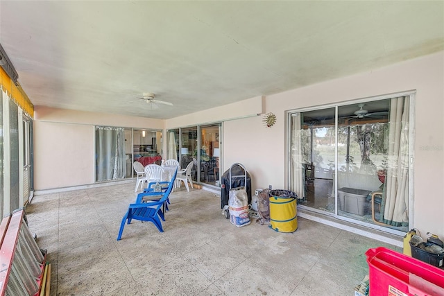 view of patio / terrace with ceiling fan