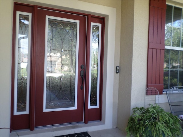 view of doorway to property