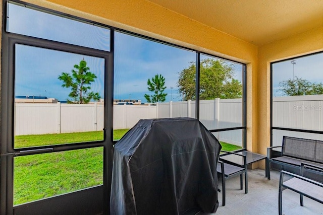 view of sunroom