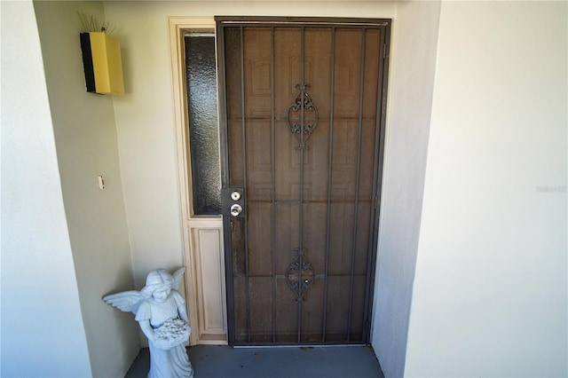 view of doorway to property