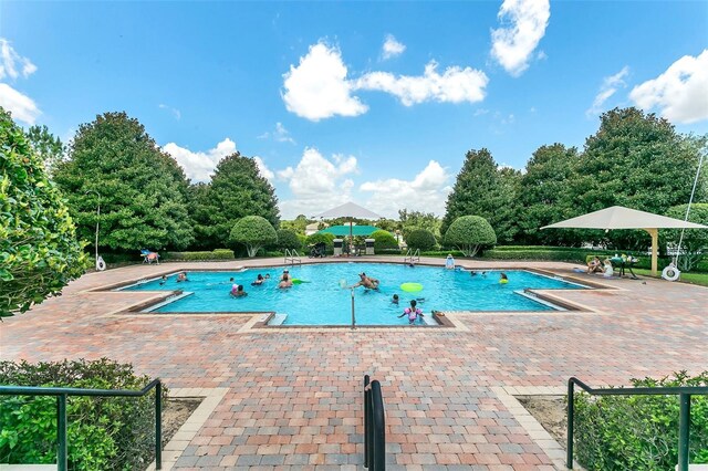 view of pool with a patio