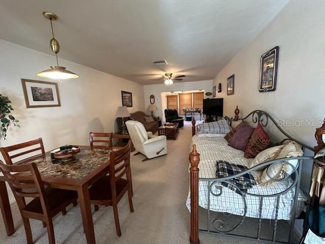 interior space featuring carpet floors