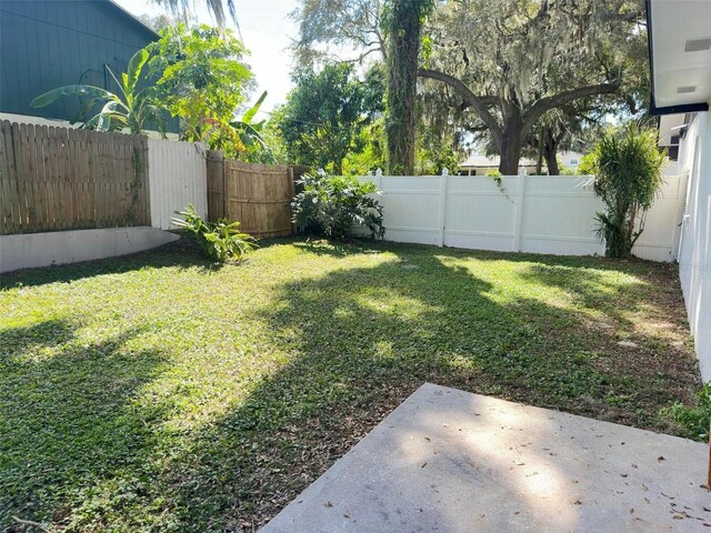 view of yard featuring a patio