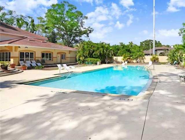 view of pool with a patio