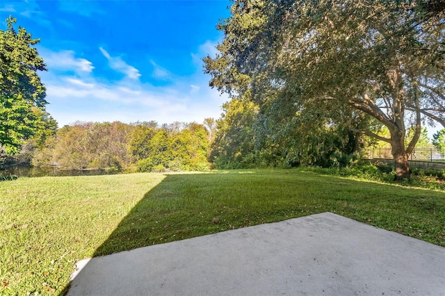 view of yard with a patio area