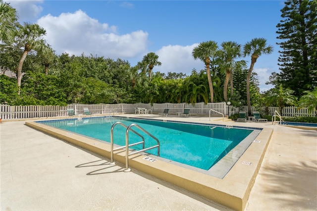 view of pool with a patio area