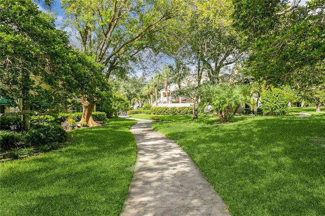 view of home's community featuring a yard