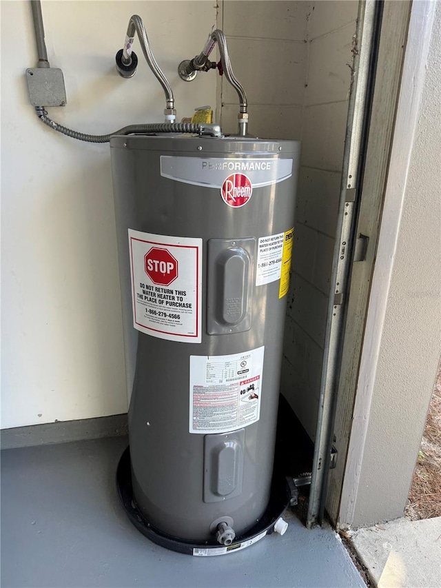 utilities featuring water heater