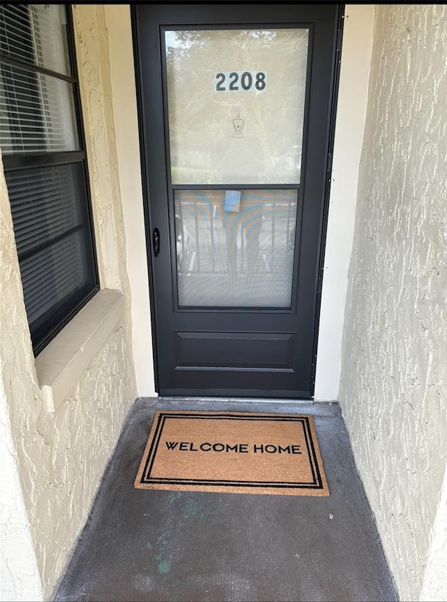 view of doorway to property