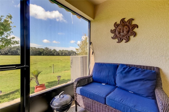 view of sunroom