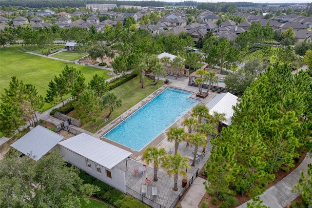 birds eye view of property featuring a residential view