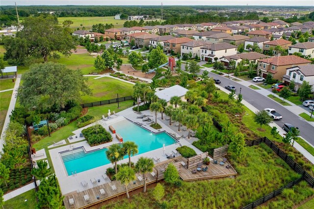 bird's eye view featuring a residential view