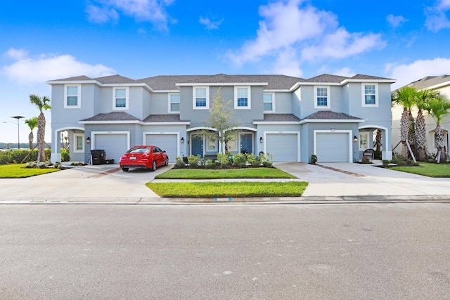 view of property with a garage