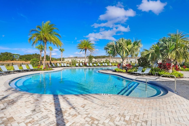 view of pool with a patio