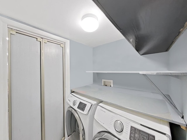 laundry room with washer and clothes dryer