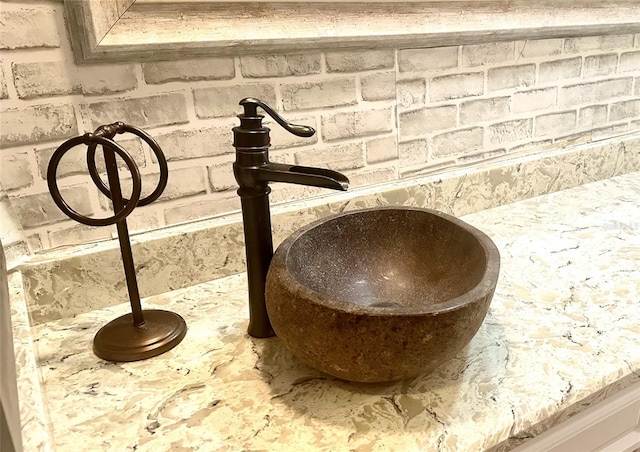 interior details featuring sink