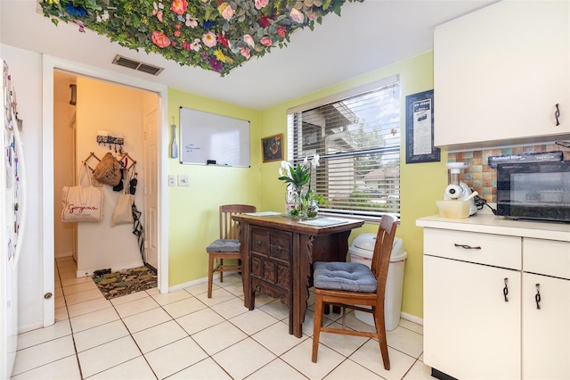 view of tiled dining room