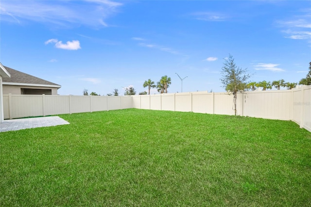 view of yard featuring a patio area