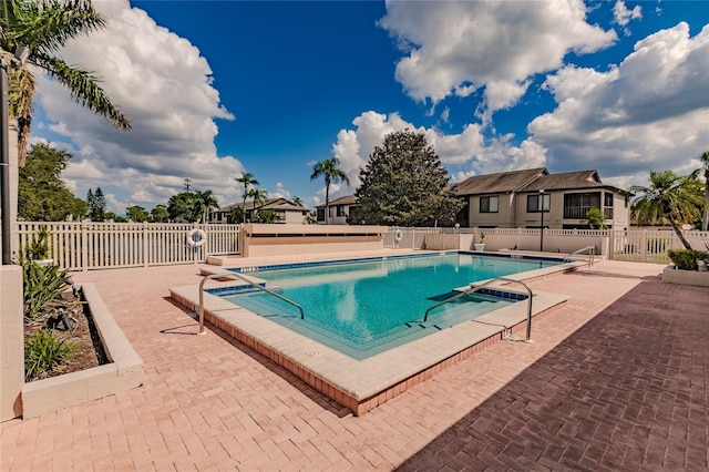 view of pool with a patio area