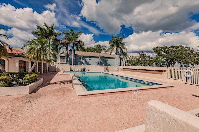 view of pool featuring a patio area