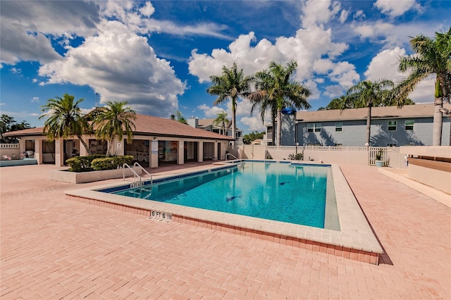 view of pool with a patio