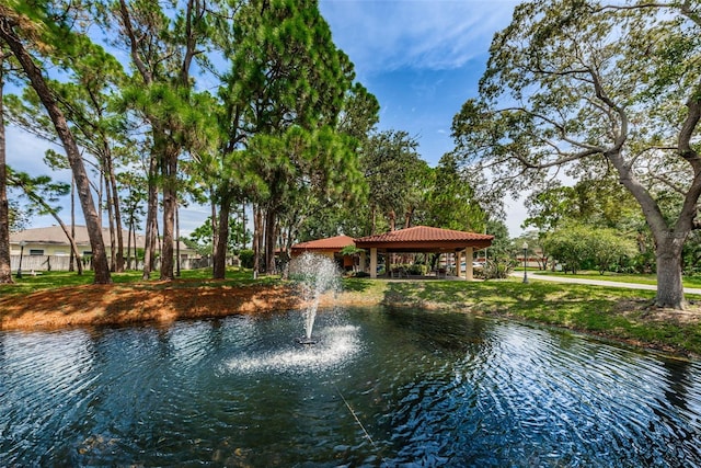 view of water feature