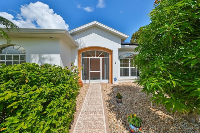 view of doorway to property