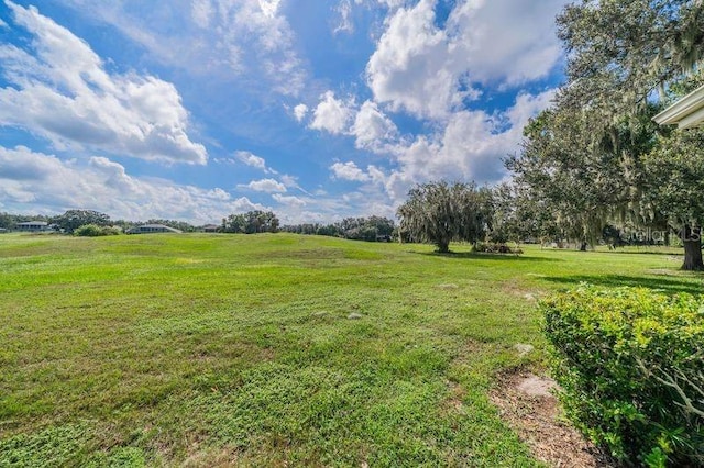 view of yard with a rural view