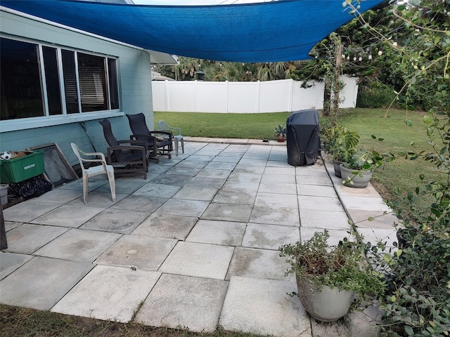 view of patio featuring area for grilling