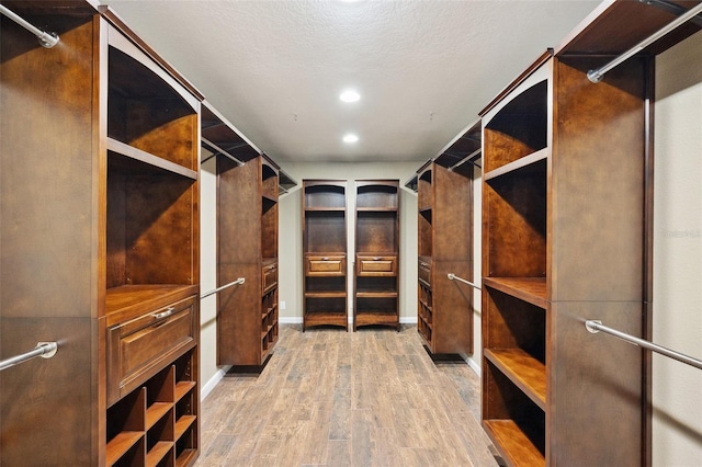 spacious closet featuring wood-type flooring