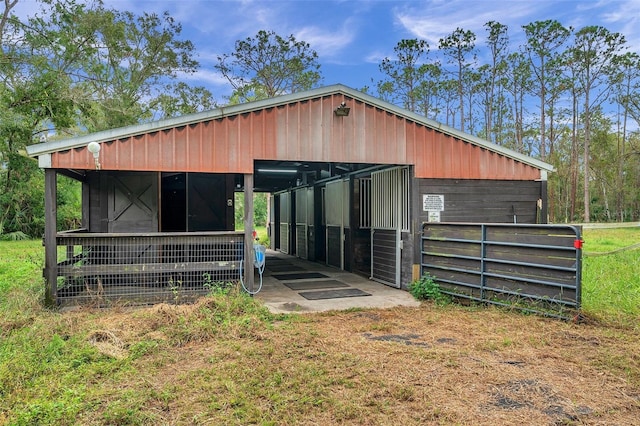 view of horse barn