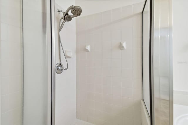 bathroom featuring walk in shower