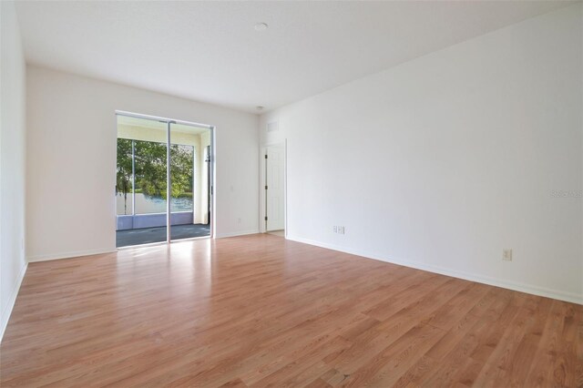 empty room featuring light wood-type flooring