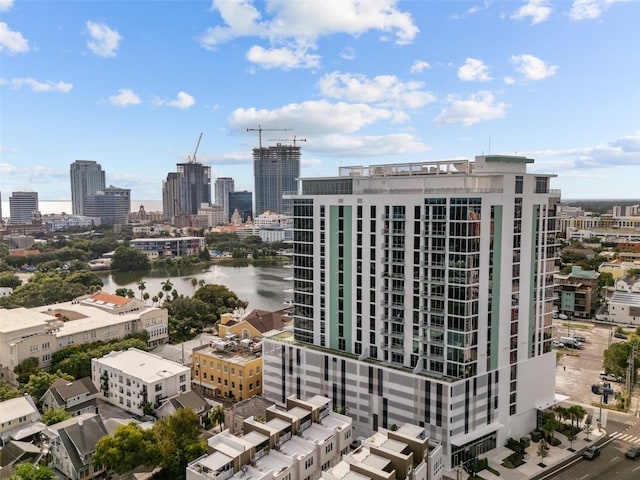 view of city with a water view