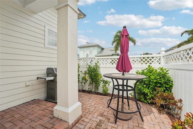 view of patio / terrace featuring area for grilling