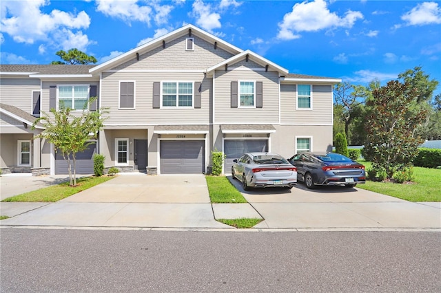 view of front facade with a garage