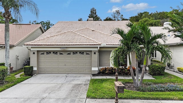 view of front facade with a garage