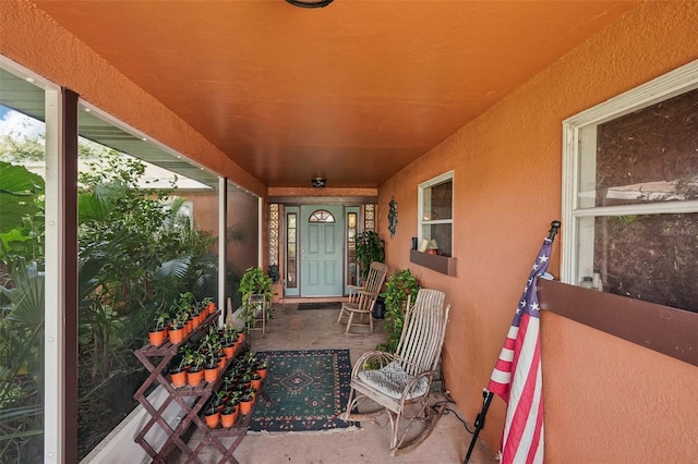 view of doorway to property