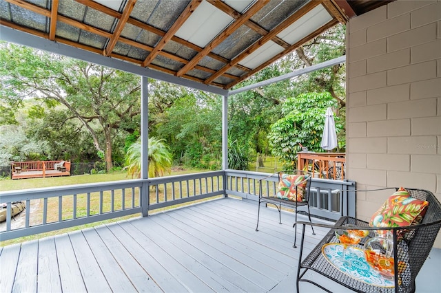 view of wooden deck