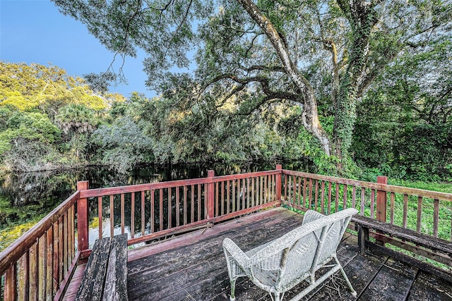 view of wooden deck